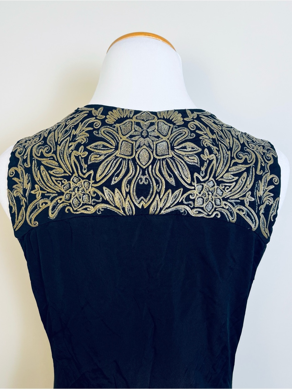 Vintage Just Cavalli Black Top with Gold printed Detail